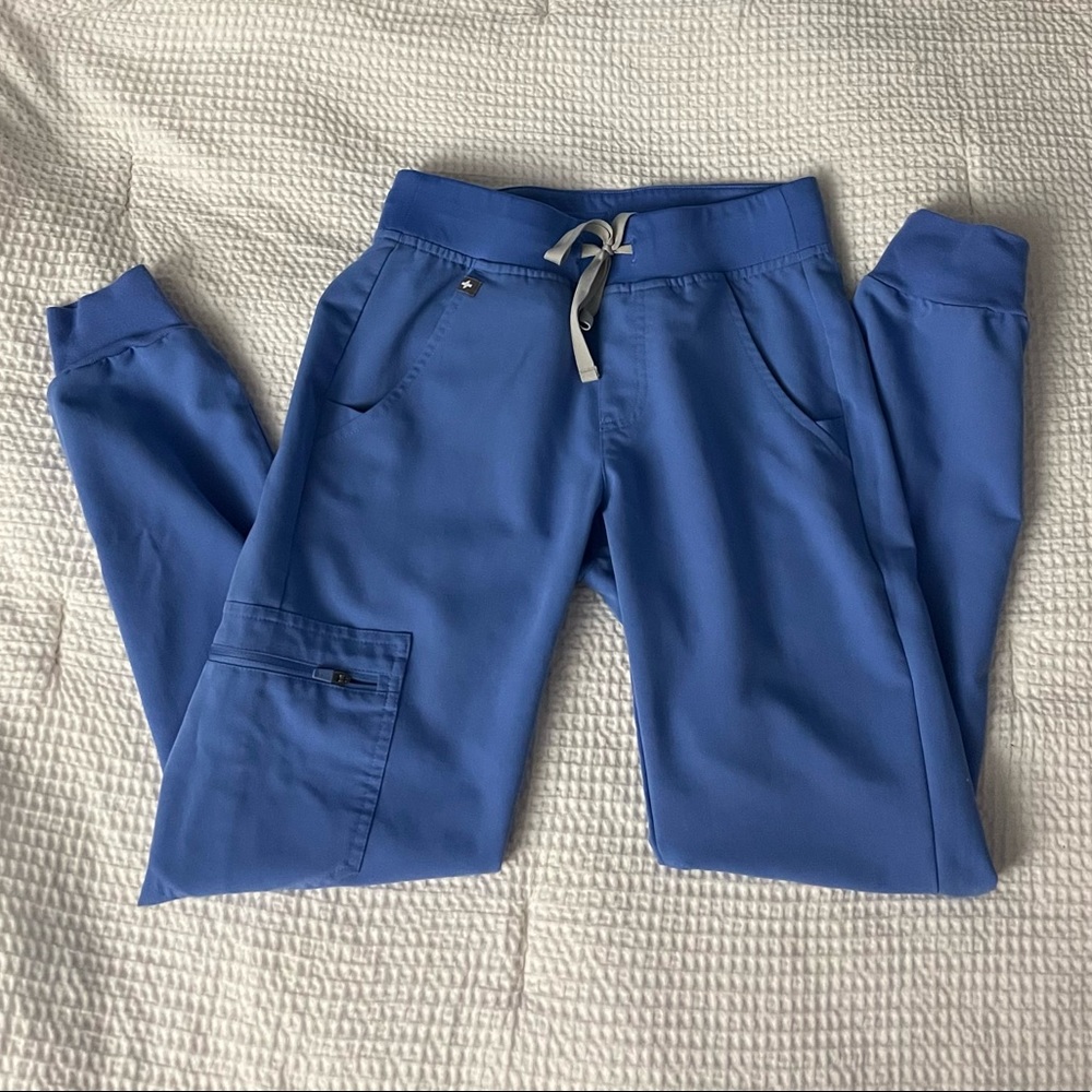Figs Ciel blue Zamora joggers